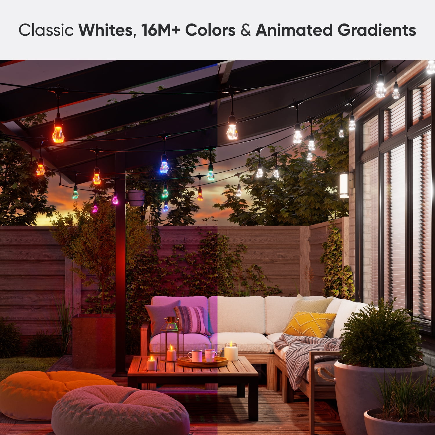 Nanoleaf Essentials Matter Smart Multicolor Outdoor String Lights Smarter Kit 15m (49ft)