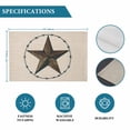 thumbnail image 6 of Texas Star Rustic Placemats Set of 4, Vintage Farmhouse Striped Brown Placemats for Dining Table, Place Mats for Kitchen Tabletop, Waterproof Wipeable Dining Table Mats Set, 6 of 9