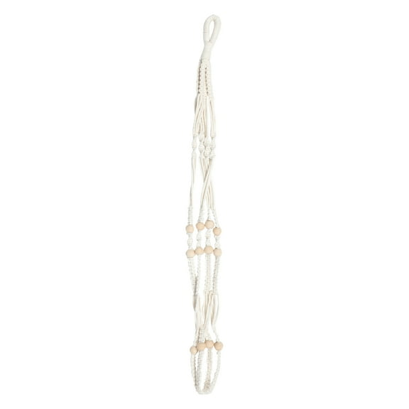 Jiandong Plant Hanger Plant Macrame Hanging Hanger Planter Holder Pot Rope Basket Flower Tassel Wall Rack Shelf Bohemian Jute Veggie Cord(30.71X3.15X0.59Inch)