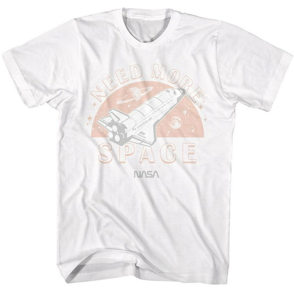 NASA Need More Space White Adult T-Shirt Xl