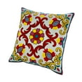 thumbnail image 2 of Funda de cojín decorativa | Funda de cojín para sofá con bordado floral para sala de estar | Funda de almohada cuadrada de tela de lino | Funda de cojín decorativa para sofá y dormitorio, 2 of 6