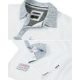 thumbnail image 2 of ZIMEGO Mens Long Sleeve Vintage Color Contrast Placket Pocket Polo Shirts, 2 of 4