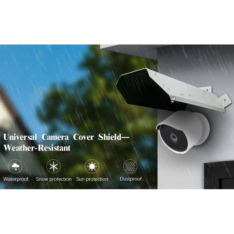 Universal Security Camera Sun Rain Cover - Weatherproof Aluminum Shield For Outdoor Dome & Bullet Cameras