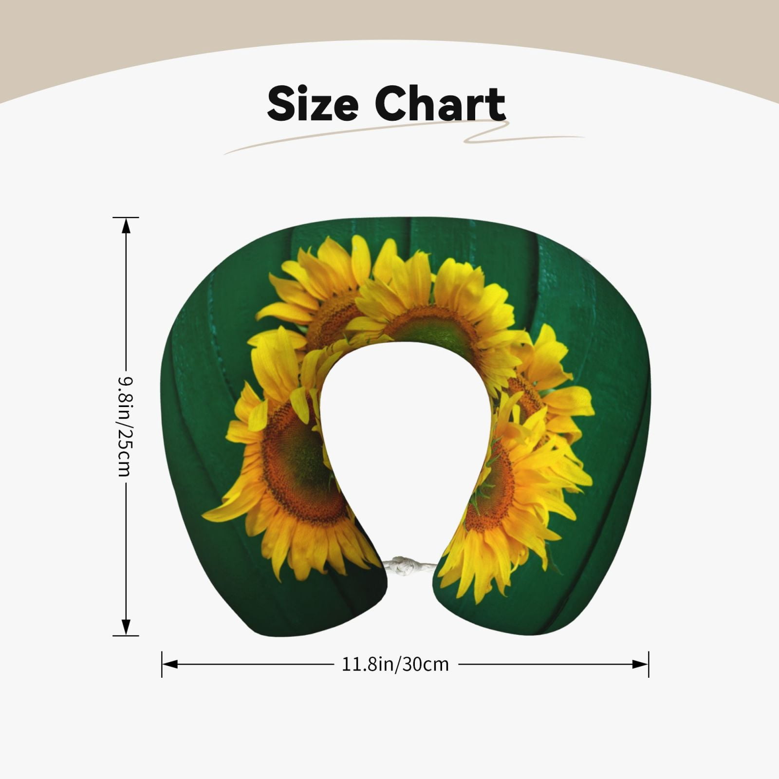Xecao Sunflowers in Bucket Print Memory Foam Cervical Neck Pillow Versatile U-Shaped Pillows for Home,Office,Camping,Travelling,Soft Washable Cover