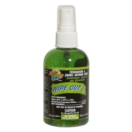 Zoo Med Laboratories SZMWO14 Wipe Out 1 Terrarium Cleaner, 4.25-Ounce