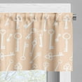 thumbnail image 3 of Ambesonne Peach and White Window Valance, Antique Keys, 54" X 18", Pale Peach and White, 3 of 5