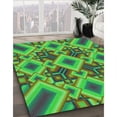 thumbnail image 3 of Ahgly Company Machine Washable Indoor Rectangle Transitional Neon Green Area Rugs, 2' x 5', 3 of 7