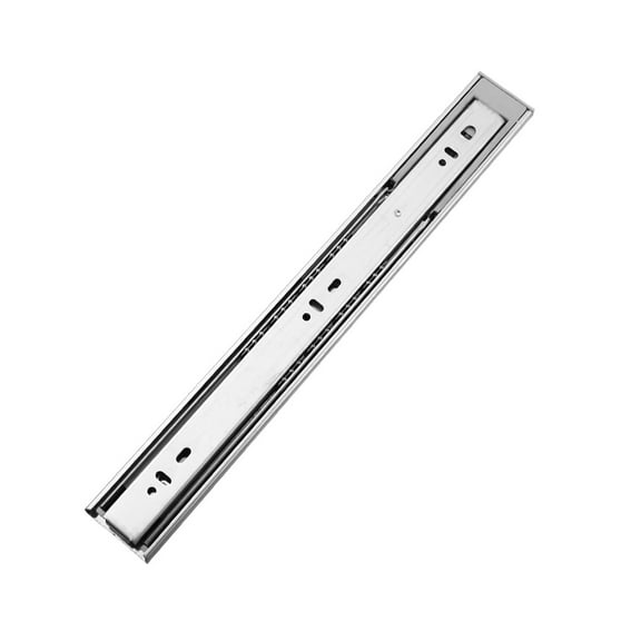unbranded 2 Pcs 20 Inches Drawer Rail 3 Sections Track Keyboard Shelf Runners Silver