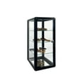 thumbnail image 5 of 27"H Tempered Glass Countertop Display Case, Dustproof Display Cabinet Box with Sliding Glass Door, Lock, Garage Kit Clear Display Case for Collectibles, Mini Action Figures, Rocks, Black, 5 of 8