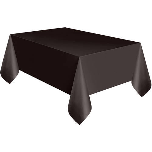 Black Plastic Party Tablecloth 108 X, Black Table Cover Plastic