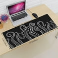 thumbnail image 3 of Ocean Octopus Black White Mouse Pad 31.5x11.8 in Desk Accessories Big Extended Non-Slip Rubber Base Mousepad with Stitched Edges Gaming Pc Desktop Large Mouse Pad, 3 of 6