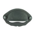 thumbnail image 3 of Renovators Supply Black Cabinet Cup Bin Pull 3" W x 2" H Antique Wrought Iron Kitchen Drawer or Dresser Handles w/Rust Resistant Cup Bin Pulls w/Screws Pack of 3, 3 of 10