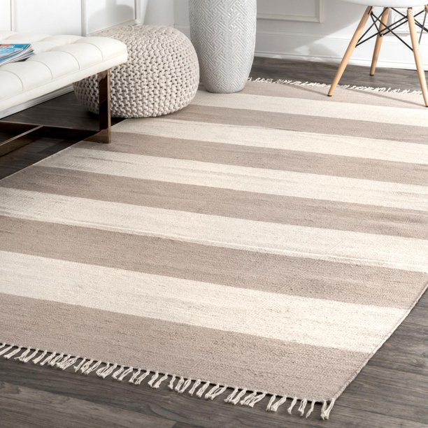 nuLOOM Ashlee Striped Flatweave Area Rug or Runner