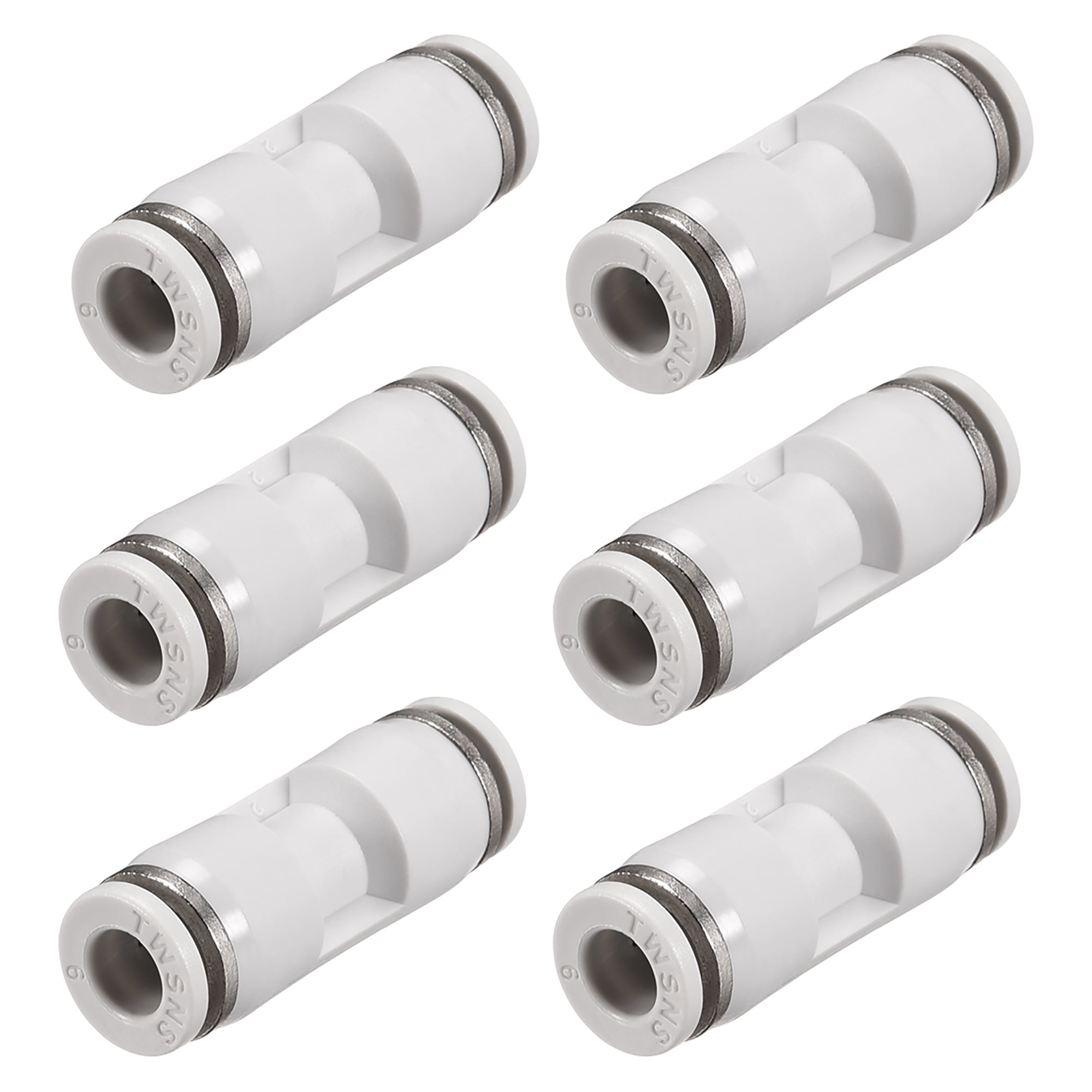 Straight Push Connectors,6mm OD Plastic Straight Union Push to Connect