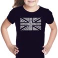 thumbnail image 1 of LA Pop Art Girl's Word Art T-shirt - UNION JACK, 1 of 2