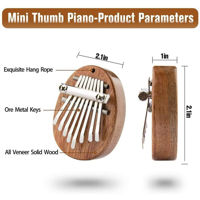 UNOKKI Mahogany Kalimba 17-Key Thumb Piano with Instruction Book and Tuning  Hammer Portable Personal Musical Instrument for Kids and Adults, Beginners