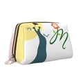 thumbnail image 2 of Large Clutch Leather Makeup Bag, Dancing Lady Travel Toiletries Bag, Ladies Cosmetic Storage Bag, 2 of 8