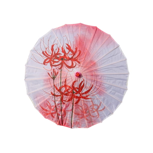 Bewildely Paraguas de tela de seda, estilo chino tradicional, papel al óleo, danza clásica femenina, sombrilla decorativa, disfraz, accesorios de Paraguas de lluvia Tipo 2 Bewildely HA073075-07