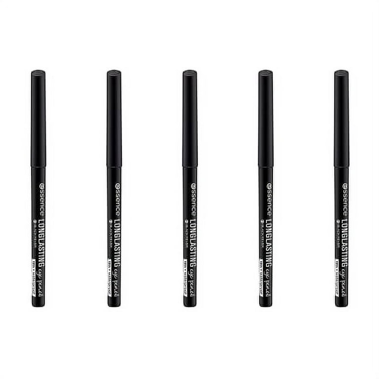 essence | 5-Pack Black Longlasting Eyeliner Pencil | Water-Resistant &  Applies Smoothly & Evenly | Retractable | Vegan & Paraben Free | Cruelty  Free