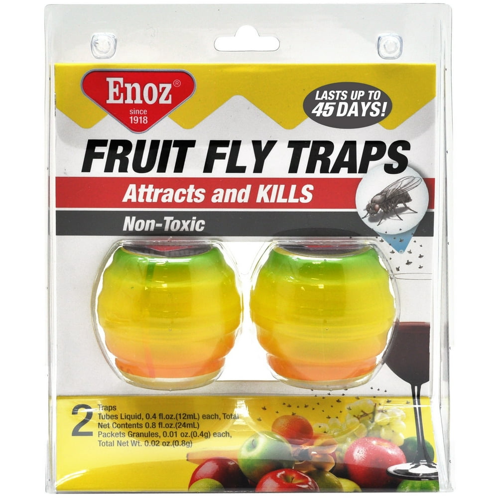 Enoz Fruit Fly Trap Kitchen Fruit Fly Trap .4 Oz 2 Ct