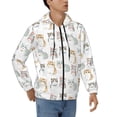 thumbnail image 4 of Zip Up Hoodies for Men - Classic Painted Cute Cartoon Cat Long Sleeve Comfrt Men'S Fashion Hoodies & Sweatshirts, Jackets for Men Hoodies Pullover Clothing Clothes with Pouch, 4 of 5