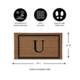 thumbnail image 3 of Evergreen Monogram Indoor Outdoor 100% Natural Coir Doormat 28" x 16" |  Letter  "U", 3 of 3