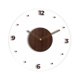 thumbnail image 4 of Reloj de pared de acrílico transparente, reloj de pared de madera vintage, redondo, con movimiento silencioso para cocina, sala de estar, baño, Marrón oscuro 30 cm, 4 of 8