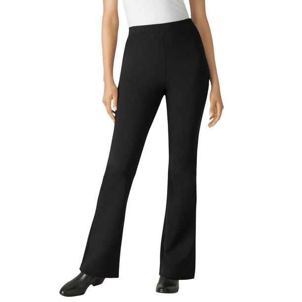 Woman Within Women's Plus Size Tall Bootcut Ponte Stretch Knit Pant Pant -  Walmart.com