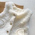 thumbnail image 5 of Toddler Kids Baby Winter Warm Jacket Solid Color Polar Fleece Vest Outwear with Hat for Girls Or Boys Children Coats, 5 of 8