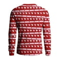 thumbnail image 5 of LWavelet Men's Black Rose & Gold Heart Sweater - Luxe Design, Go-To Pick for Romantic Occasions & Casual Gatherings Hot Pink S, 5 of 6