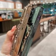 thumbnail image 5 of Compatible for iPhone 14 Pro 6.1 Inch Bling Plating Astronaut Hidden Stand Case, Cute Clear Glitter Card Slot Case for Women Girls Shockproof Back Cover for iPhone 14 Pro Gold, 5 of 14
