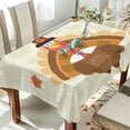 thumbnail image 4 of 54"x54" Thanksgiving Turkey Tablecloth Waterproof Washable Polyester Square Table Cover Durable Tablecloth for Kitchen Dining Table Party Decor, 4 of 7