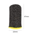 thumbnail image 2 of 2 piezas 24-Stitch Mobile Game Finger Cover Anti-Sweat Anti-Skid (Black Yellow), 2 of 9