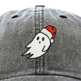 thumbnail image 2 of DALIX Christmas Ghost Embroidered Baseball Dad Cap in Washed Black, 2 of 5