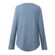 thumbnail image 4 of MHFRRA Camisa de Manga Larga con Cuello En V y Botones para Mujer, Blusa Informal para Otoño e Invierno, Cómoda, de Tela Suave, Elegante, para Uso Diario. Marina de Guerra, 4 of 7