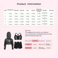 thumbnail image 3 of inlzdz Kids Girls Cropped Hoodie Sweatshirt Sequin Top with Metallic Shorts 3 Piece Hip Hop Jazz Dance Outfit Black 12, 3 of 3