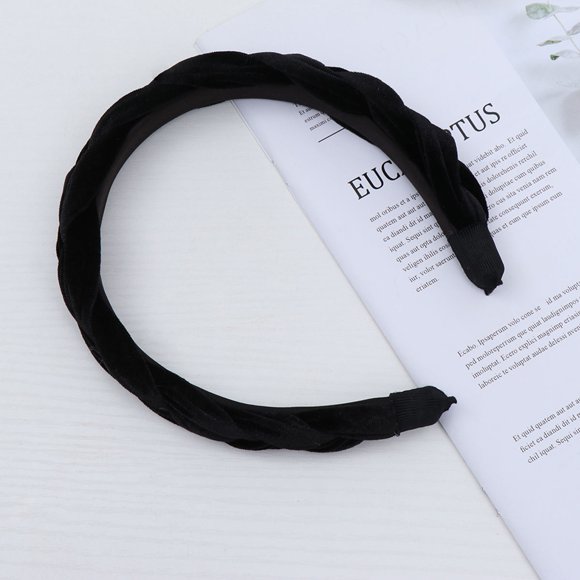 SHOWERORO 1Pack Trendy Headbands Braid Hairband Suede Hair Braid Headband for Adults Washing Hair