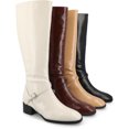 thumbnail image 4 of Journee Collection Womens Rhianah Tru Comfort Foam Stacked Block Heel Square Toe Boots, 4 of 7