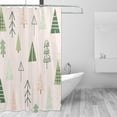 thumbnail image 3 of XMXT Waterproof Shower Curtain Liner with Iron Hooks, Cartoon Colorful Christmas Trees Shower Curtains for Bathroom Decor Accessories, 72 x 72 inches, 3 of 8