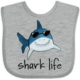 thumbnail image 3 of Inktastic Shark Life Fun Shark with Sunglasses Boys or Girls Baby Bib, 3 of 4