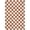 Burnt Orange, Ivory, Off White / Qasabestan, variant on Hauteloom Chack Hallway, Kitchen Runner Rug - Square Tile Checkered - Shaggy Plush Pile - Cream, Peach Orange, Ivory - 2'7" x 7'3"