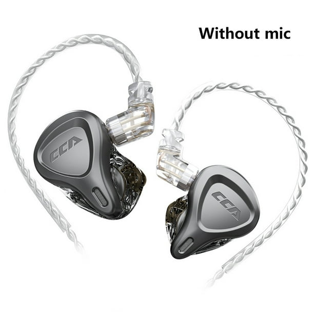 Auricular CCA CSN Auriculares internos con reducción de ruido Auriculares portátiles compatibles con Bluetooth de 3,5 mm, gris, sin micrófono Noticed EL003193-03
