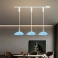 thumbnail image 5 of FSLiving J-Type Track Lights,Adjustable Wire Length Freely,Modern Pendant Lighting Fixtures w/ Macaron Blue Metal Shade for Kitchen Island,Track and Bulb Not Included - 1 Pack, 5 of 7