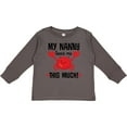 thumbnail image 3 of Inktastic Nanny Loves Me Grandson Boys or Girls Long Sleeve Toddler T-Shirt, 3 of 5