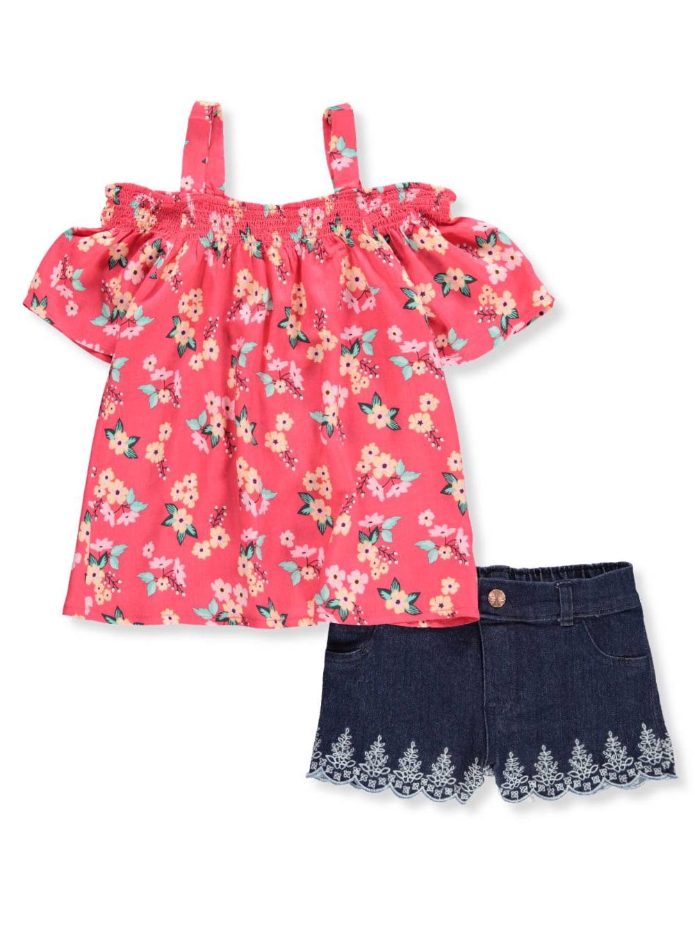 Famous Brand Girls 2-Piece Short Set Outfit