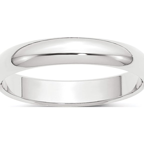 Platinum 4mm Half-Round Wedding Band (Size 4) Made In United States phr040-4