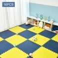 thumbnail image 4 of EVA Baby Puzzle Mat Escalada Pad Floor Foam Play Mat Azul Amarillo 16Pcs SM SunniMix Alfombras de juego de espuma, 4 of 5