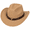 Beige, variant on Kids Curved Brim Cowboy Hat with Buckle Band Detail for Boys Girls Birthday Red 3-18 Years