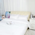 thumbnail image 7 of Unique Bargains 4-Piece Satin Ruffled Edge Pillow Shams, King, White, 7 of 7