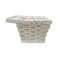 thumbnail image 1 of The Lucky Clover Trading Swing Handle Square Bamboo Basket - Washed White 8 in, 1 of 5